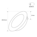 Ultra slim LED Downlight 18W - CCT - Cut Ø 208mm - 3 colors