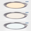Ultra slim LED Downlight 18W - CCT - Cut Ø 208mm - 3 colors