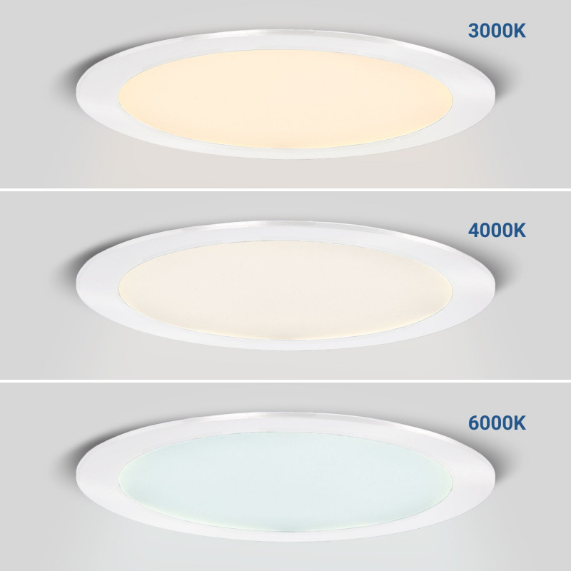 Ultra slim LED Downlight 18W - CCT - Cut Ø 208mm - 3 colors
