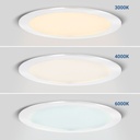 Ultra slim LED Downlight 18W - CCT - Cut Ø 208mm - 3 colors
