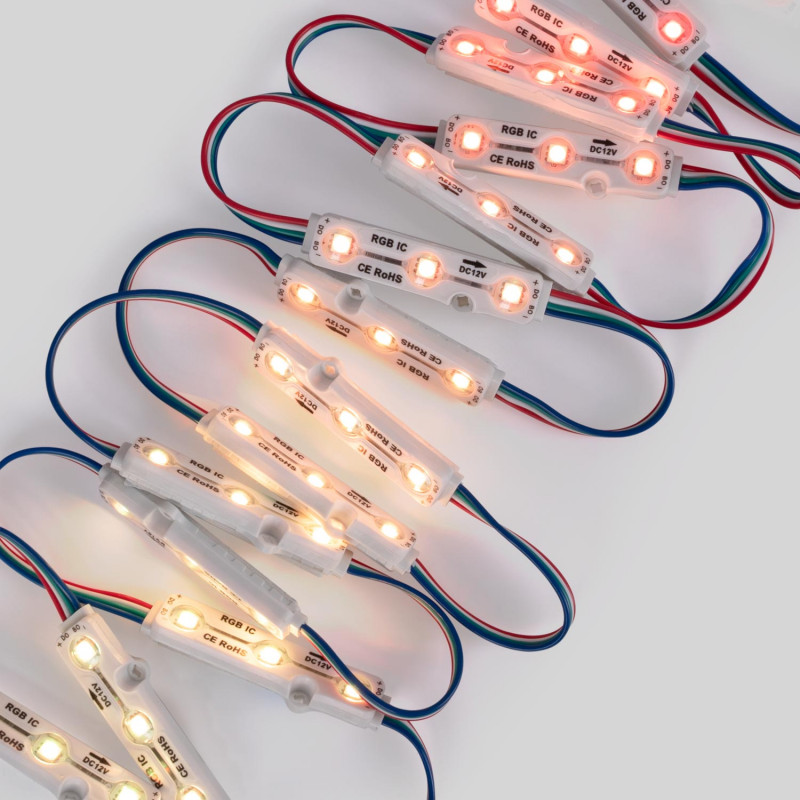 RGB IC LED module for illuminated signs - 0.72W - 12V - IP65 - 120º