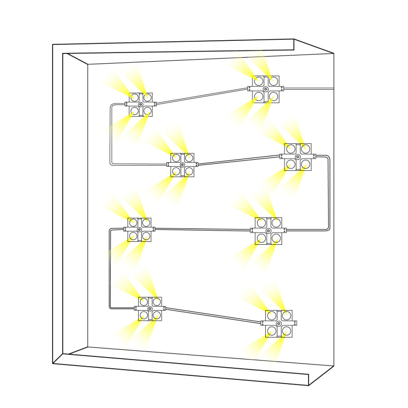 LED module for illuminated signs - 2W - 12V - IP65 - 160º - 6000K