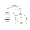 Retro/Vintage pendant lamp - E27 - 4 colours