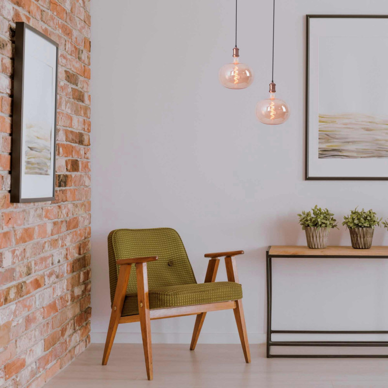 Retro/Vintage pendant lamp - E27 - 4 colours
