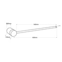 Minimalist linear wall light "KENDA-R" - 10W - 360º rotatable - Warm white
