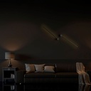 Minimalist linear wall light "KENDA-R" - 10W - 360º rotatable - Warm white