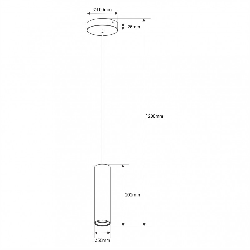 Minimalist pendant light "Bila" - GU10