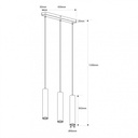 Minimalist triple pendant light "Bila 3" - GU10