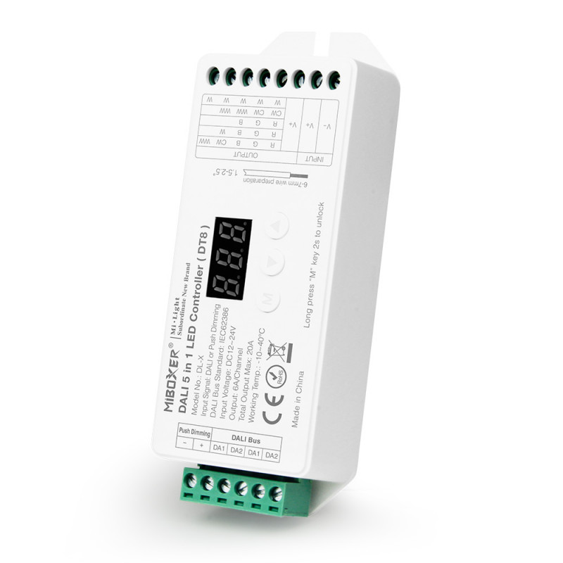 DALI LED Controller (DT8) 5 in 1 - 12-24V DC