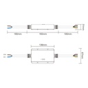 5 in 1 waterproof LED Strip Controller - 12-48V DC - 2.4G - WiFi - MiBoxer - IP67 - WL5-WP