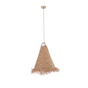 Natural fiber pendant light "NAM XL"