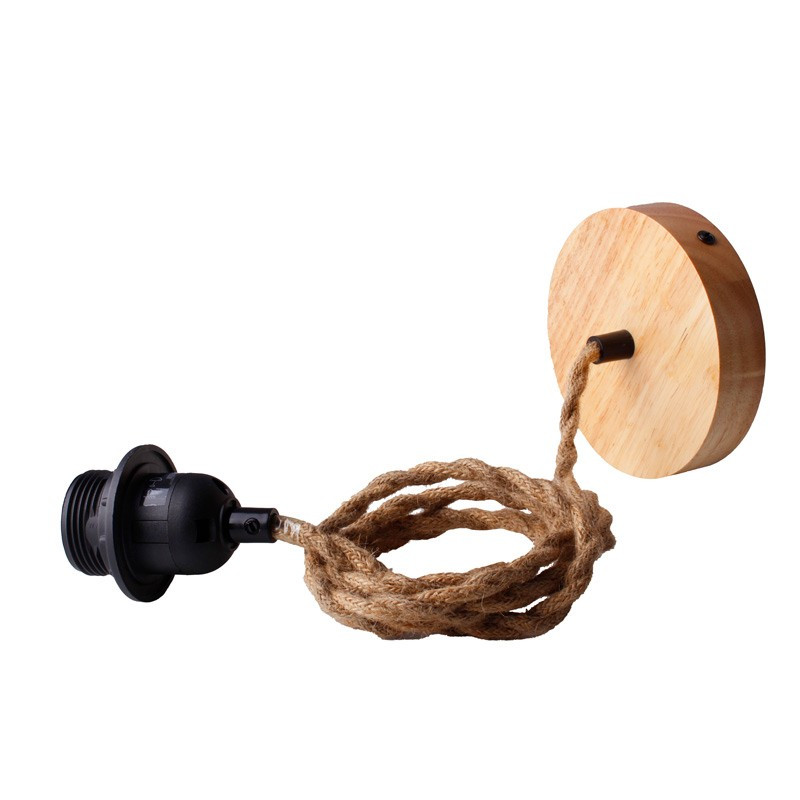 Natural fiber pendant light "NAM XL"