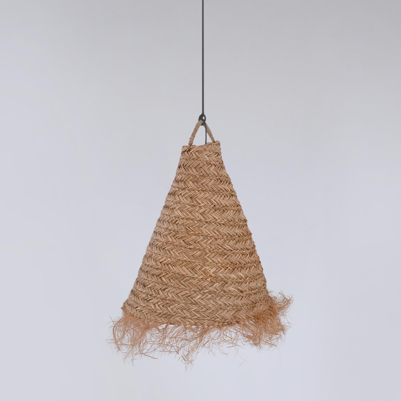 Natural fiber pendant light "NAM XL"