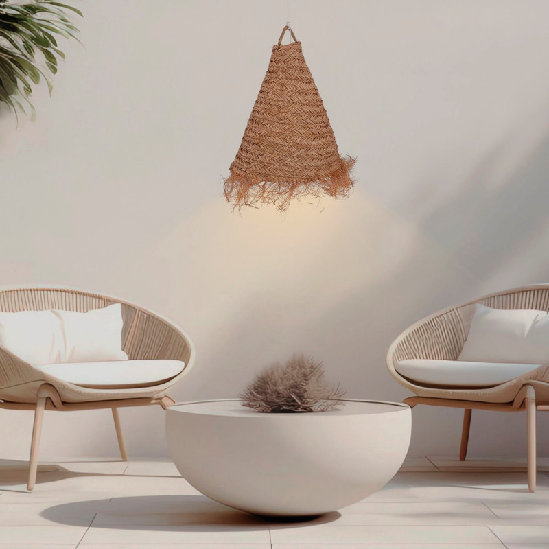 Natural fiber pendant light "NAM XL"
