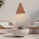 Natural fiber pendant light "NAM XL"