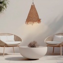Natural fiber pendant light "NAM XL"