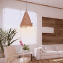 Natural fiber pendant light "NAM XL"