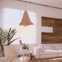 Natural fiber pendant light "NAM XL"