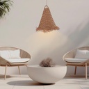 Natural fiber pendant light "NAM XL"