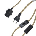Plug-in natural fiber pendant lamp "NAM XL"