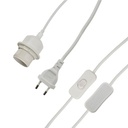 Plug-in natural fiber pendant lamp "NAM XL"
