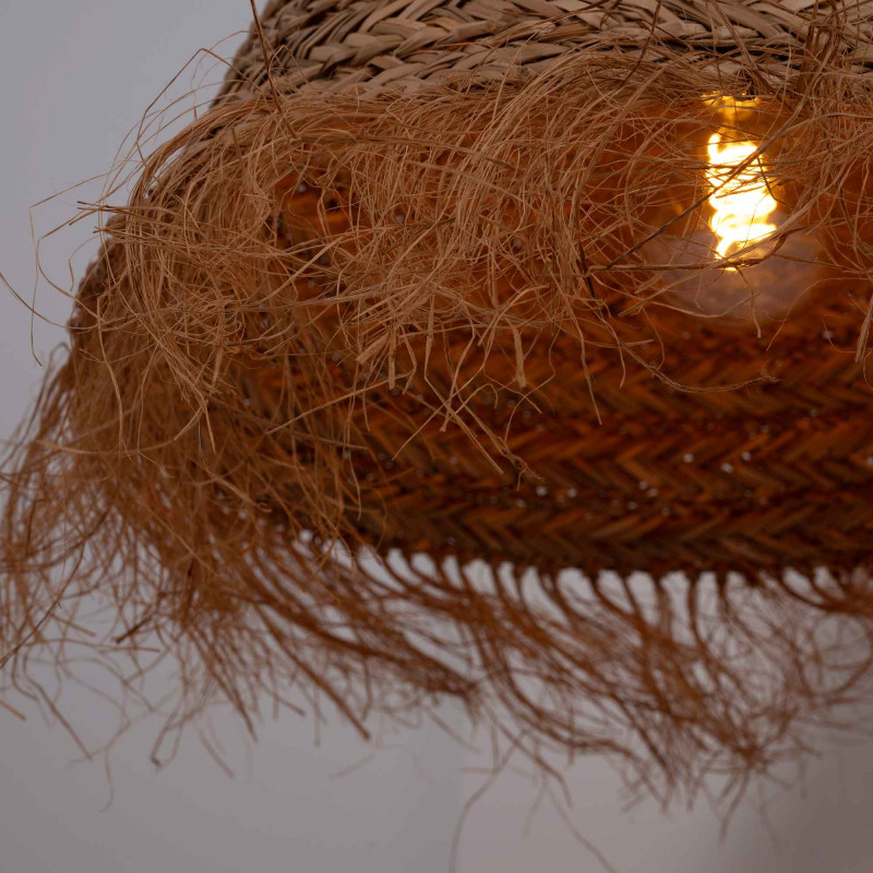 Plug-in natural fiber pendant lamp "NAM XL"