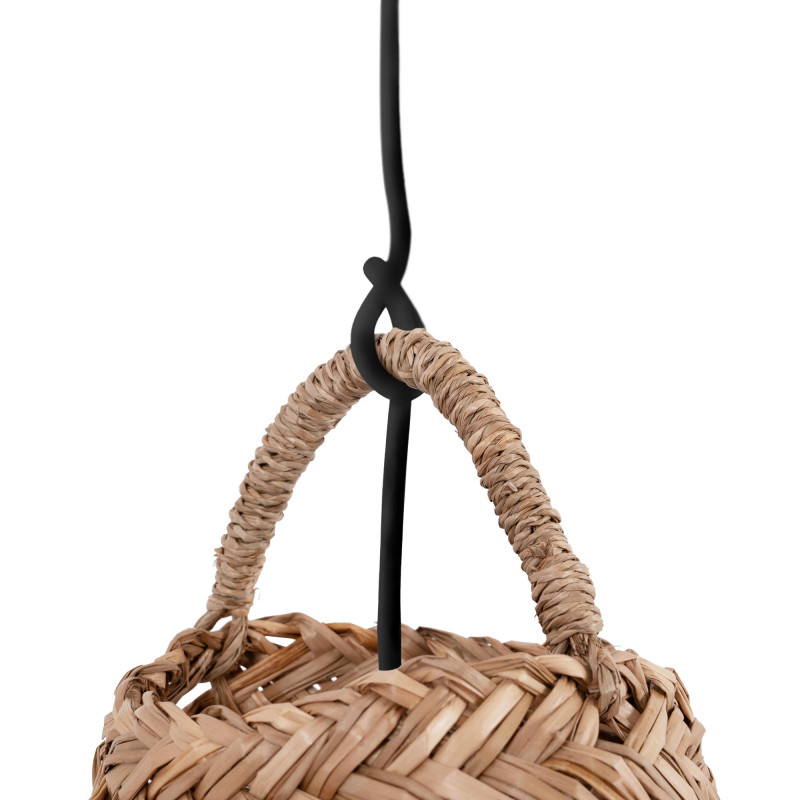 Plug-in natural fiber pendant lamp "NAM XL"