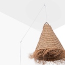 Plug-in natural fiber pendant lamp "NAM XL"