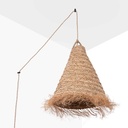 Plug-in natural fiber pendant lamp "NAM XL"