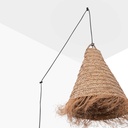 Plug-in natural fiber pendant lamp "NAM XL"