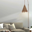 Plug-in natural fiber pendant lamp "NAM XL"