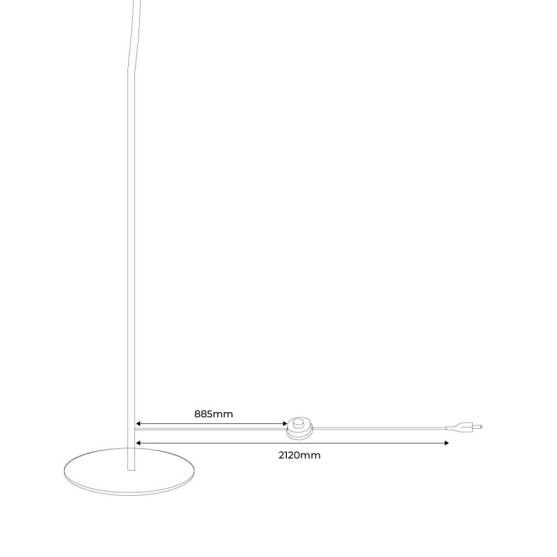 Nordic floor lamp "KUKKA" 165cm