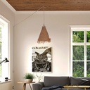 Plug-in natural fiber pendant lamp "NAM XL"