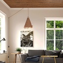 Plug-in natural fiber pendant lamp "NAM XL"