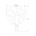 LED G4 bi-pin round flat bulb - 12V AC/DC - 2.5W