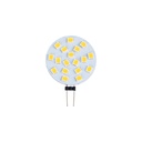 LED G4 bi-pin round flat bulb - 12V AC/DC - 2.5W