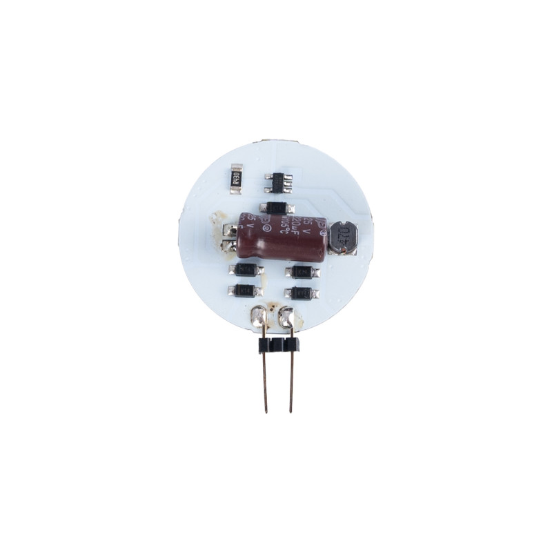 LED G4 bi-pin round flat bulb - 12V AC/DC - 2.5W