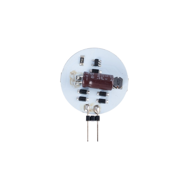 LED G4 bi-pin round flat bulb - 12V AC/DC - 2.5W