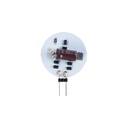 LED G4 bi-pin round flat bulb - 12V AC/DC - 2.5W
