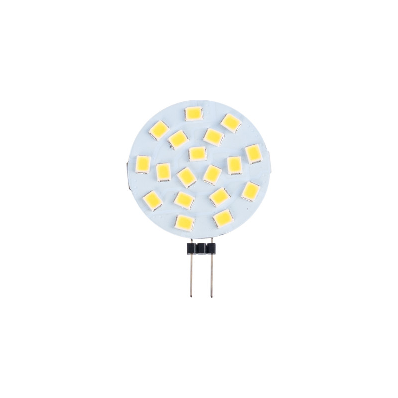 LED G4 bi-pin round flat bulb - 12V AC/DC - 2.5W