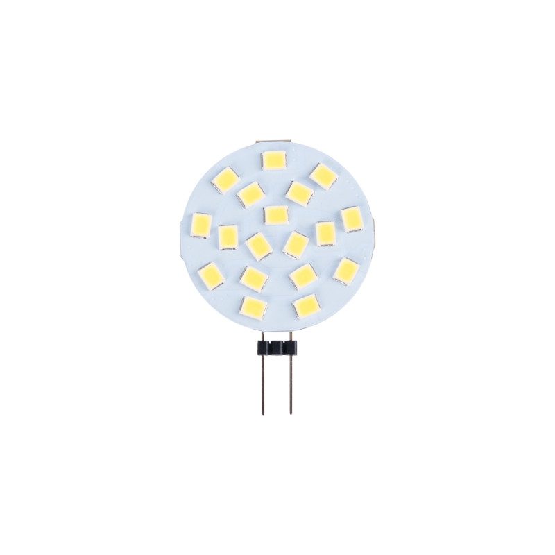 LED G4 bi-pin round flat bulb - 12V AC/DC - 2.5W