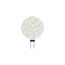 LED G4 bi-pin round flat bulb - 12V AC/DC - 2.5W