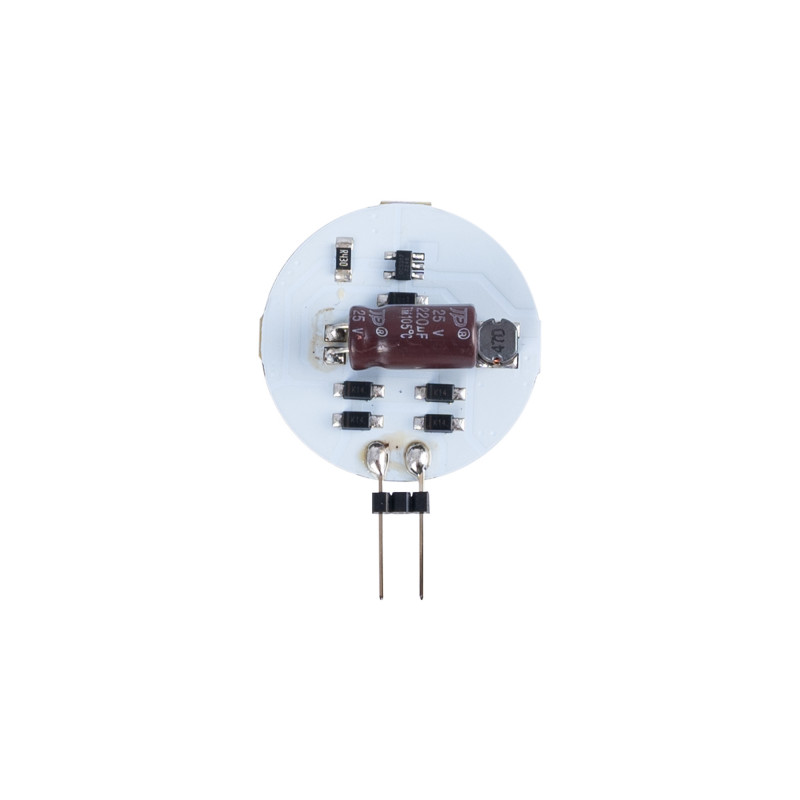 LED G4 bi-pin round flat bulb - 12V AC/DC - 2.5W
