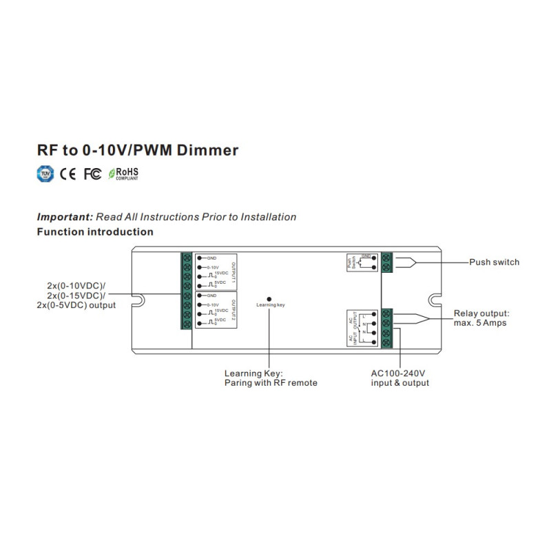 Sunricher RF to 0-10V Converter - Perfect RF