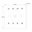 "Sunricher" Touch control panel - 1 zone - RGBW - Perfect RF