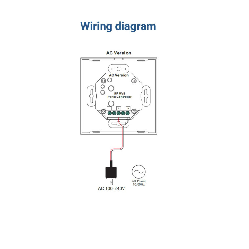 "Sunricher" Touch control panel - 1 zone - RGBW - Perfect RF