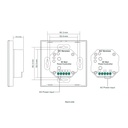 "Sunricher" Touch control panel - 4 zones - Single color - Perfect RF