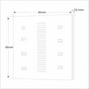 "Sunricher" Touch control panel - 4 zones - Single color - Perfect RF