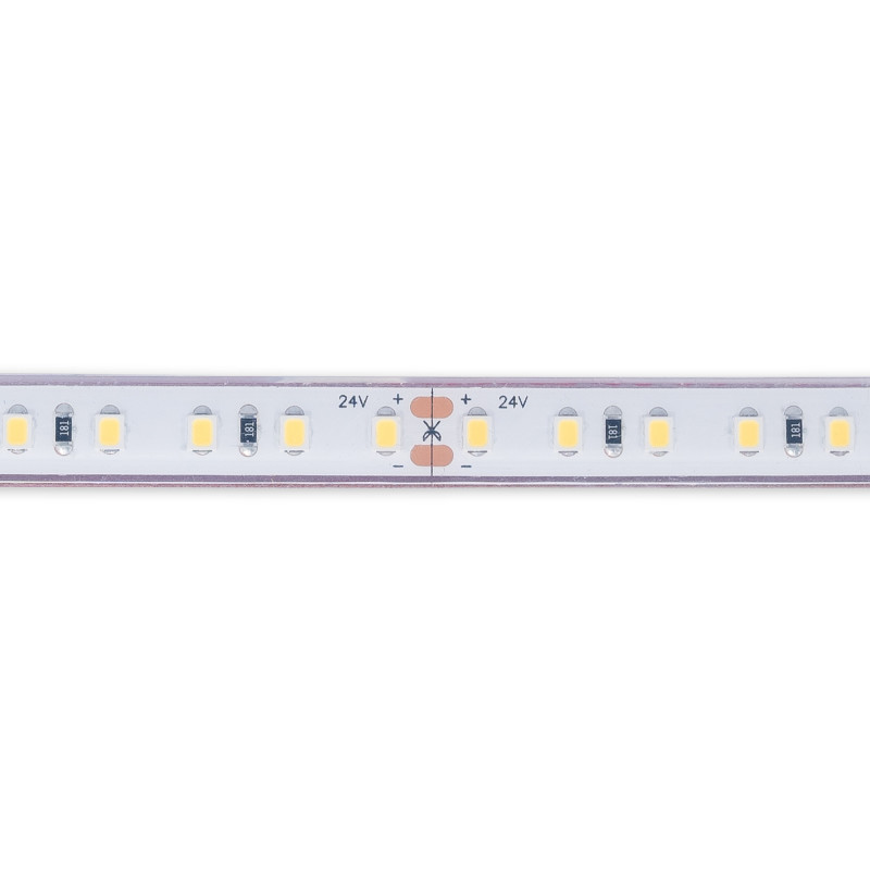 Submersible 24V DC LED Strip - Monochrome - 9.6W/m - 10mm - IP68 - 5 metres - 120LED/m