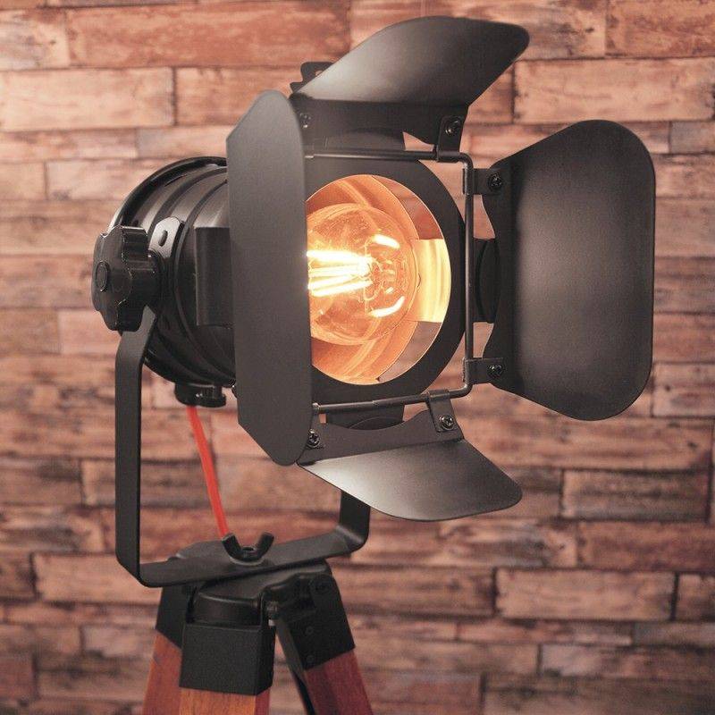 Vintage floor lamp with tripod "CINEMA" 139cm